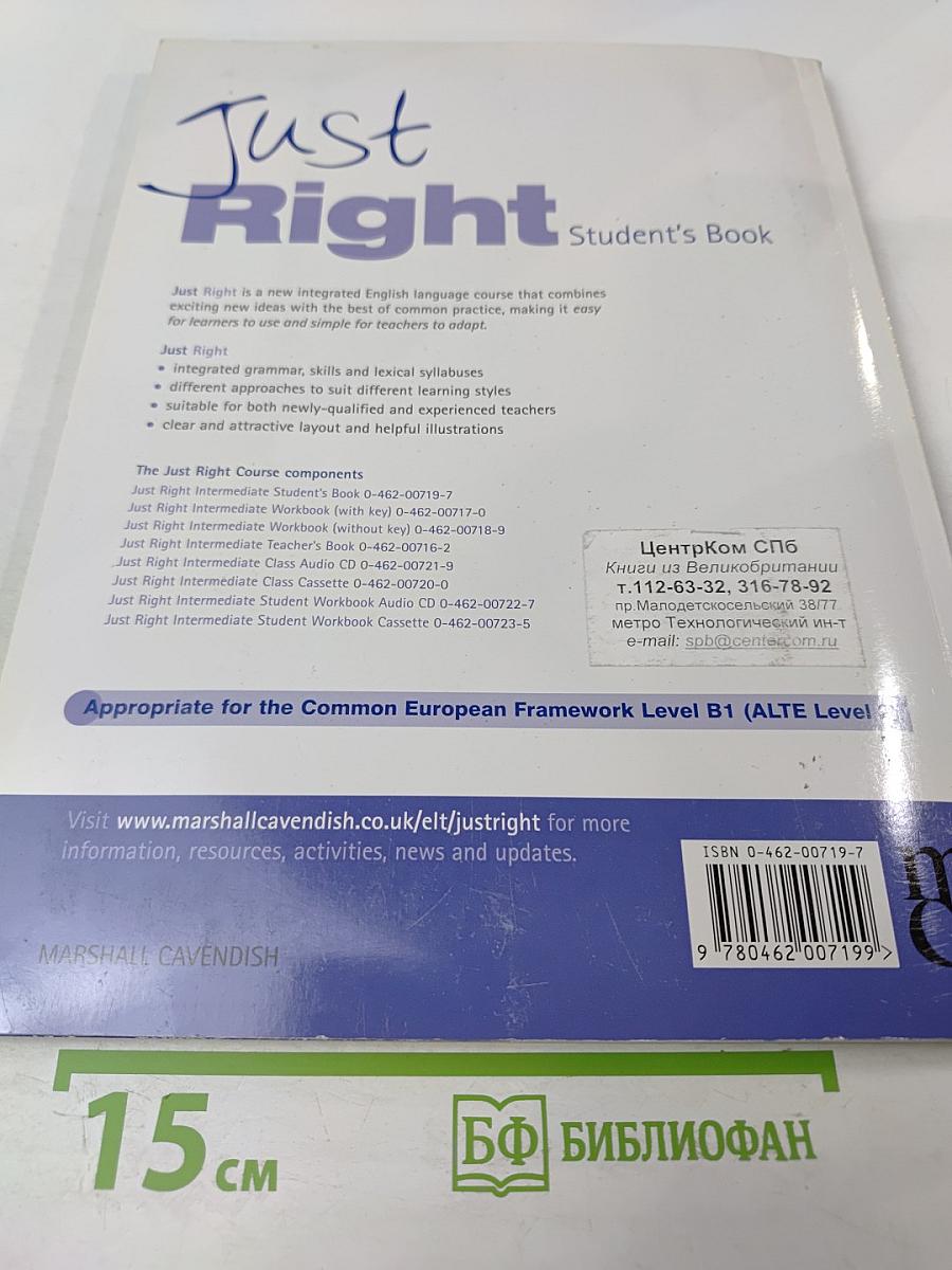 Just Right Student's Book Intermediate