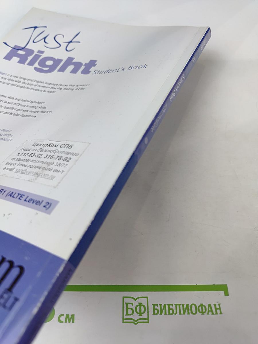 Just Right Student's Book Intermediate