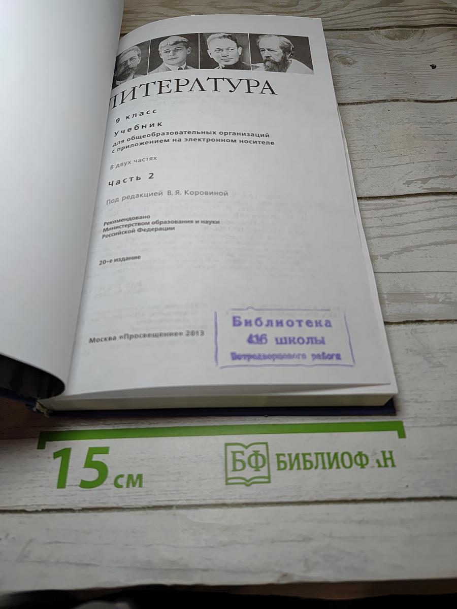Литература. 9 класс. Учебник. Часть 2