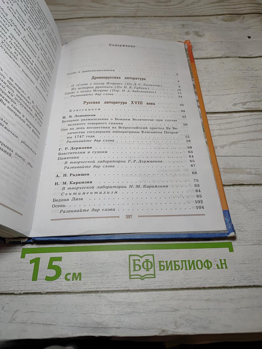 Литература, 9 класс, часть 1