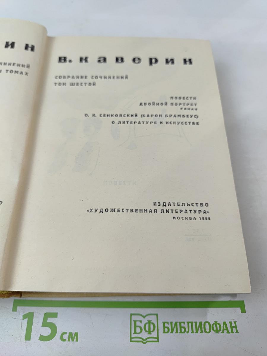 Собрание сочинений. Том шестой: Повести, Двойной портрет, О. К. Сенковский (Барон Брамбеус) о литературе и искусстве