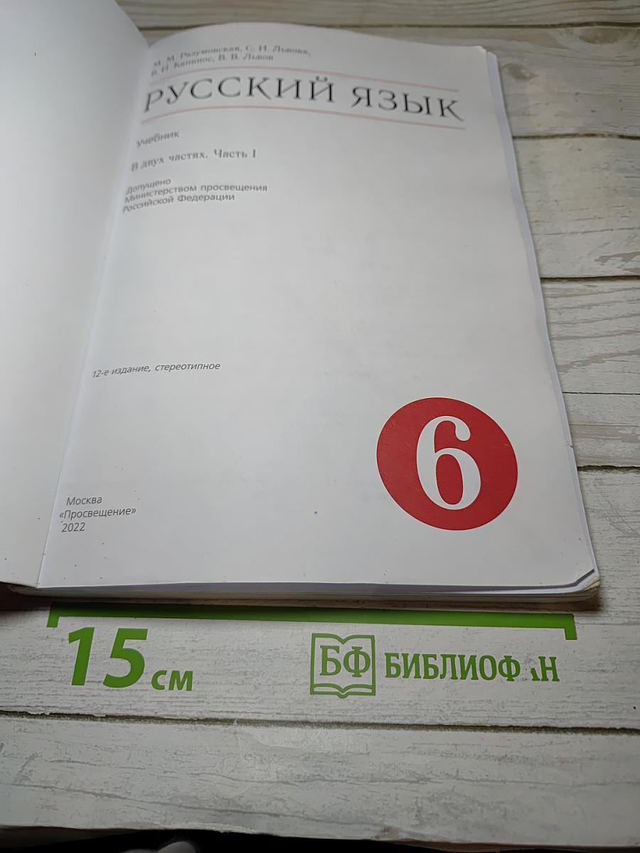 Русский язык. 6 класс. Часть I