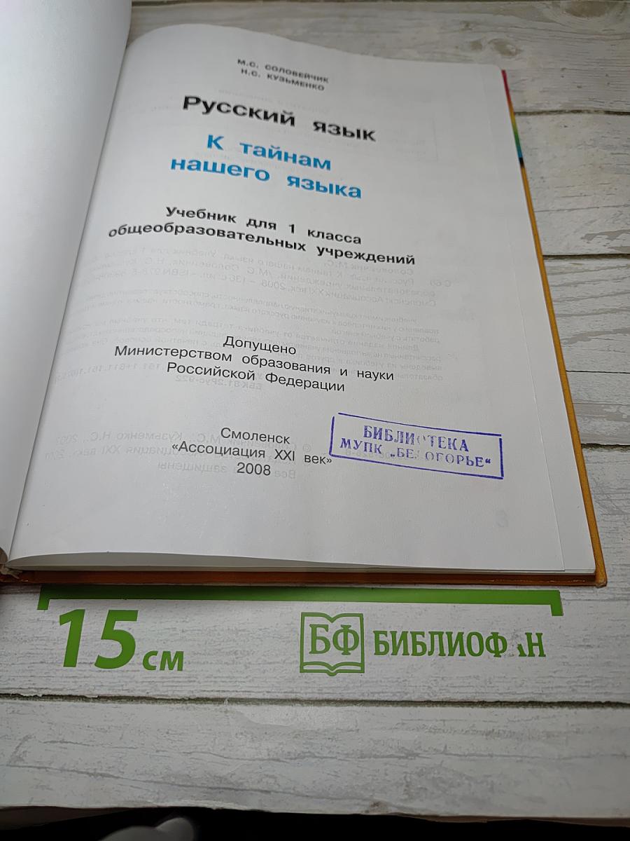 Русский язык. К тайнам нашего языка. Учебник для 1 класса