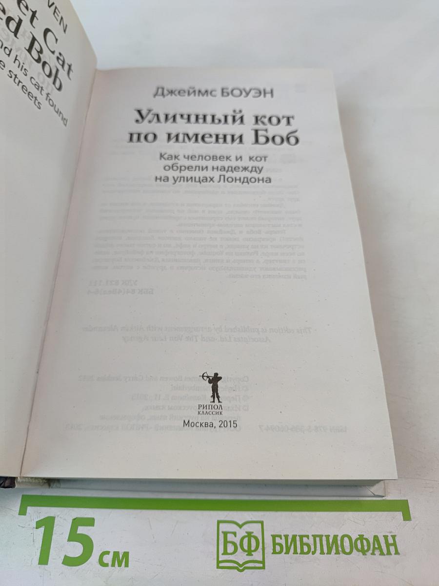 Уличный кот по имени Боб