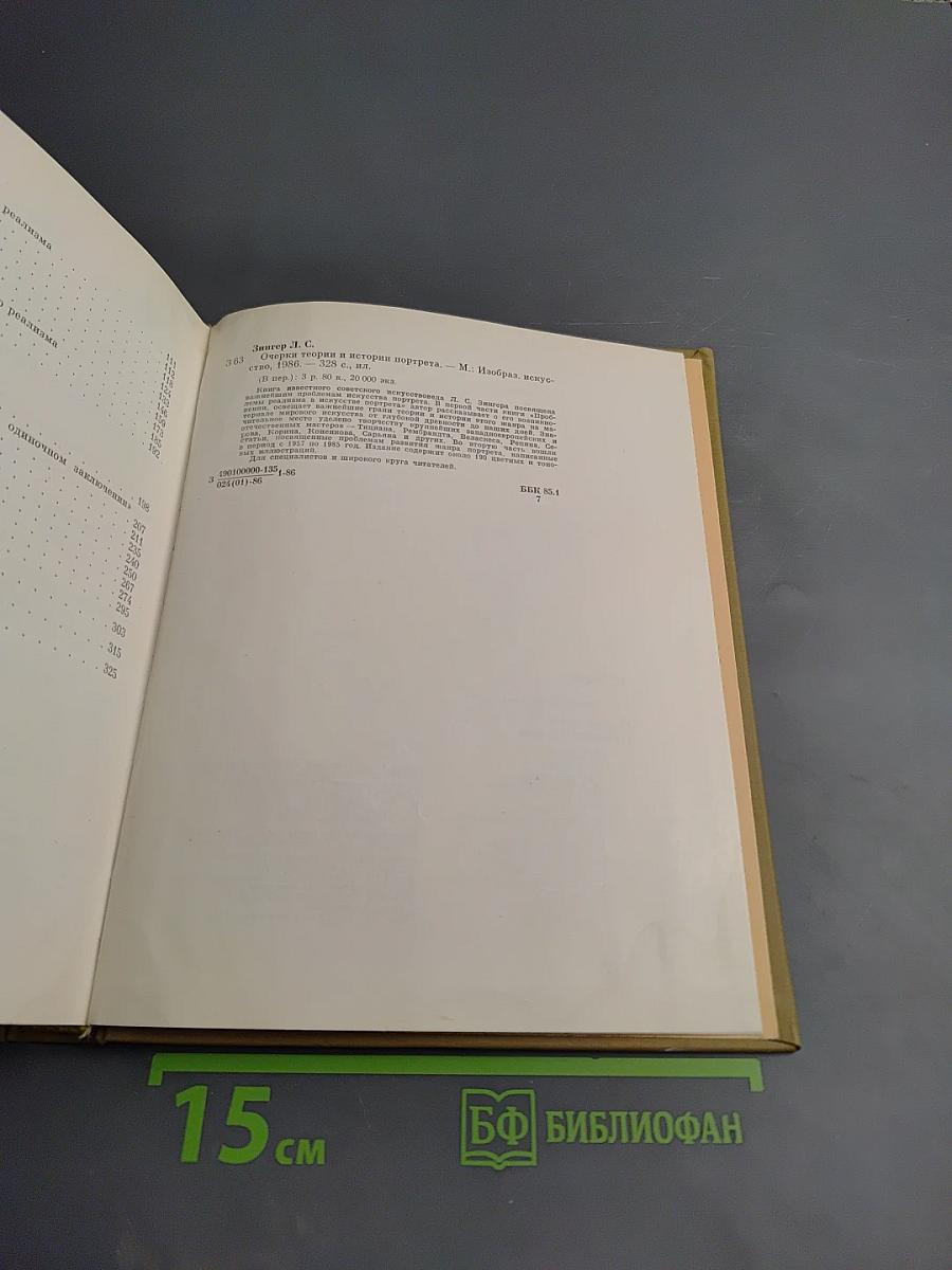 Очерки теории и истории портрета