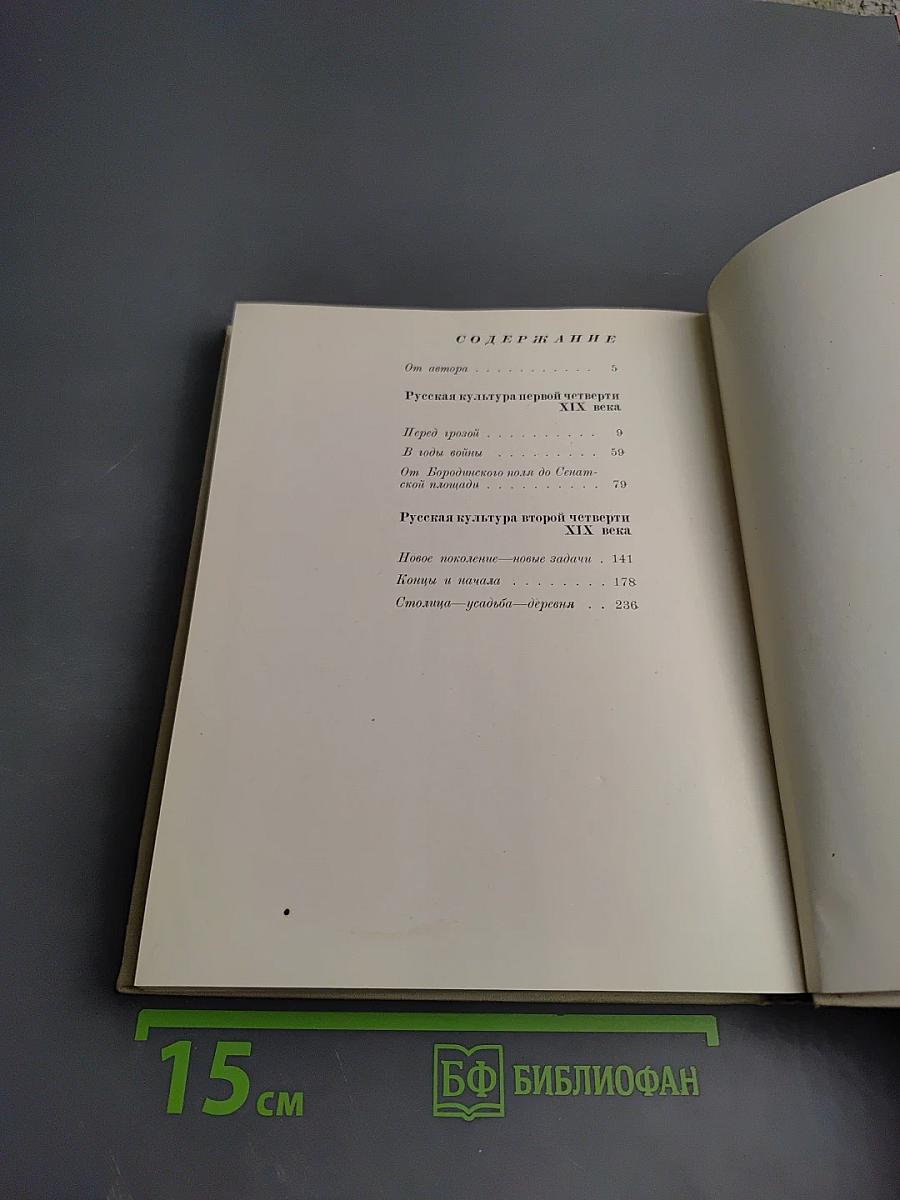 Очерки истории русской культуры первой половины XIX века