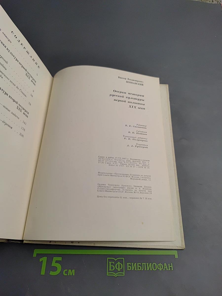 Очерки истории русской культуры первой половины XIX века