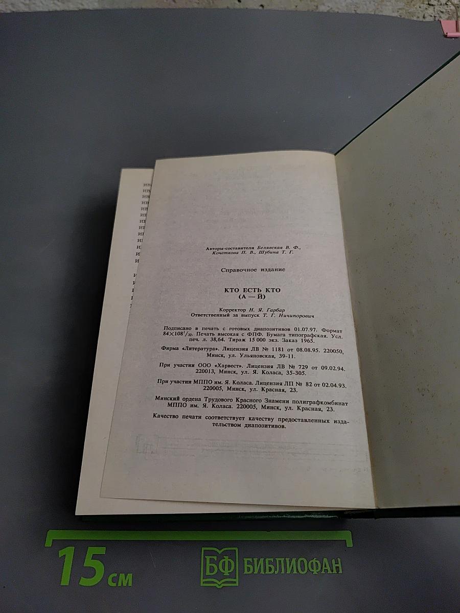 Кто есть кто А-Й