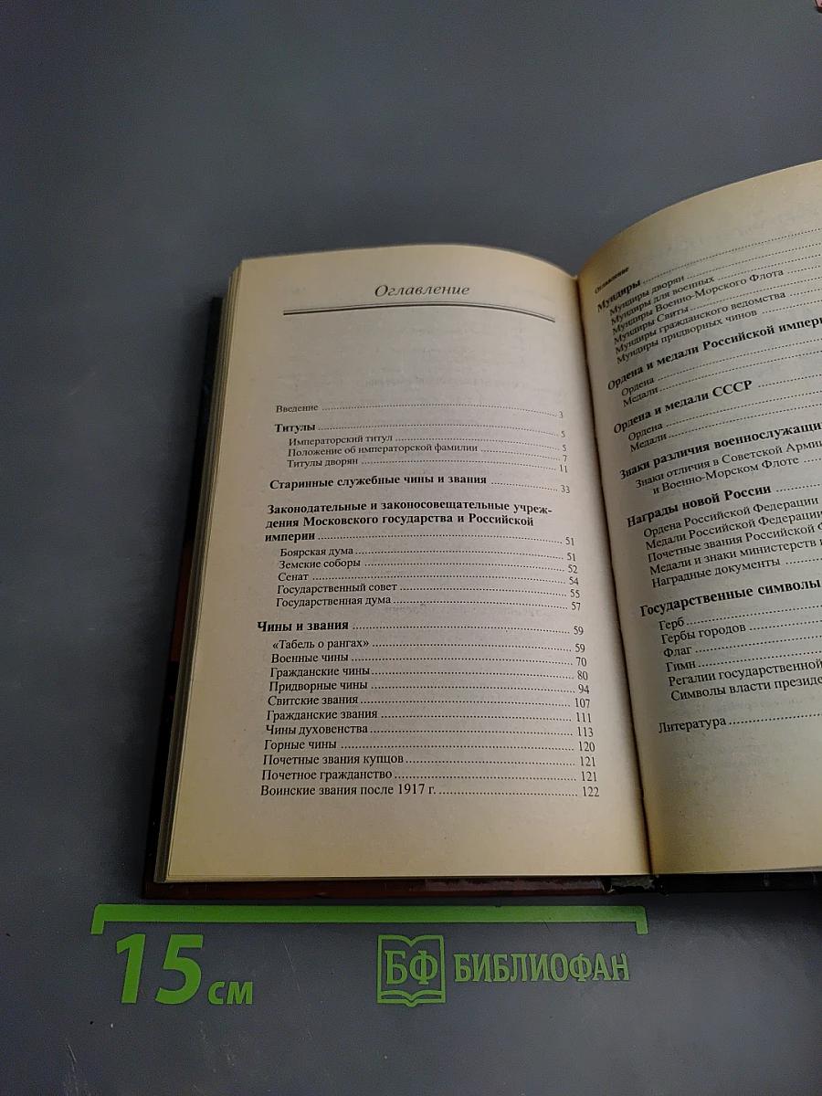 Титулы, Чины, Награды