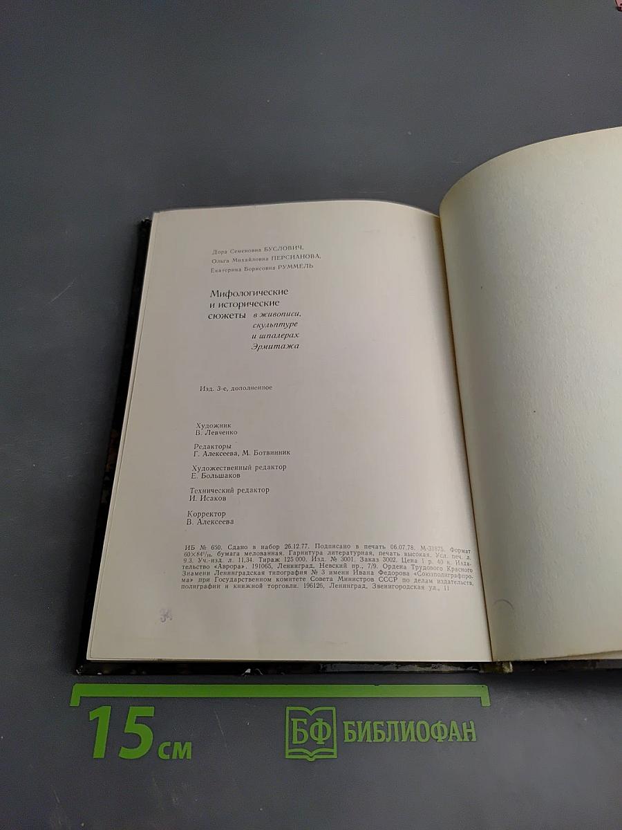 Мифологические, литературные и исторические сюжеты в живописи, скульптуре и шпалерах Эрмитажа