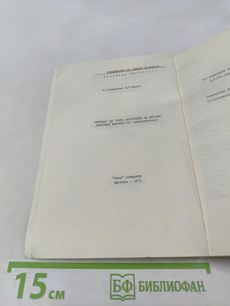 Микофлора подгорной равнины Копетдага и Центральных Каракумов (микромицеты)