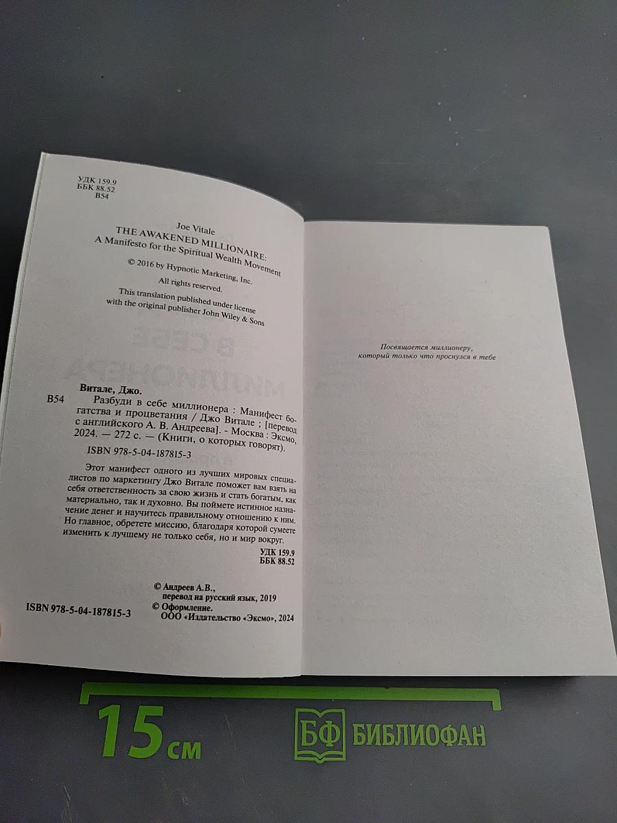 Разбуди в себе миллионера. Манифест богатства и процветания