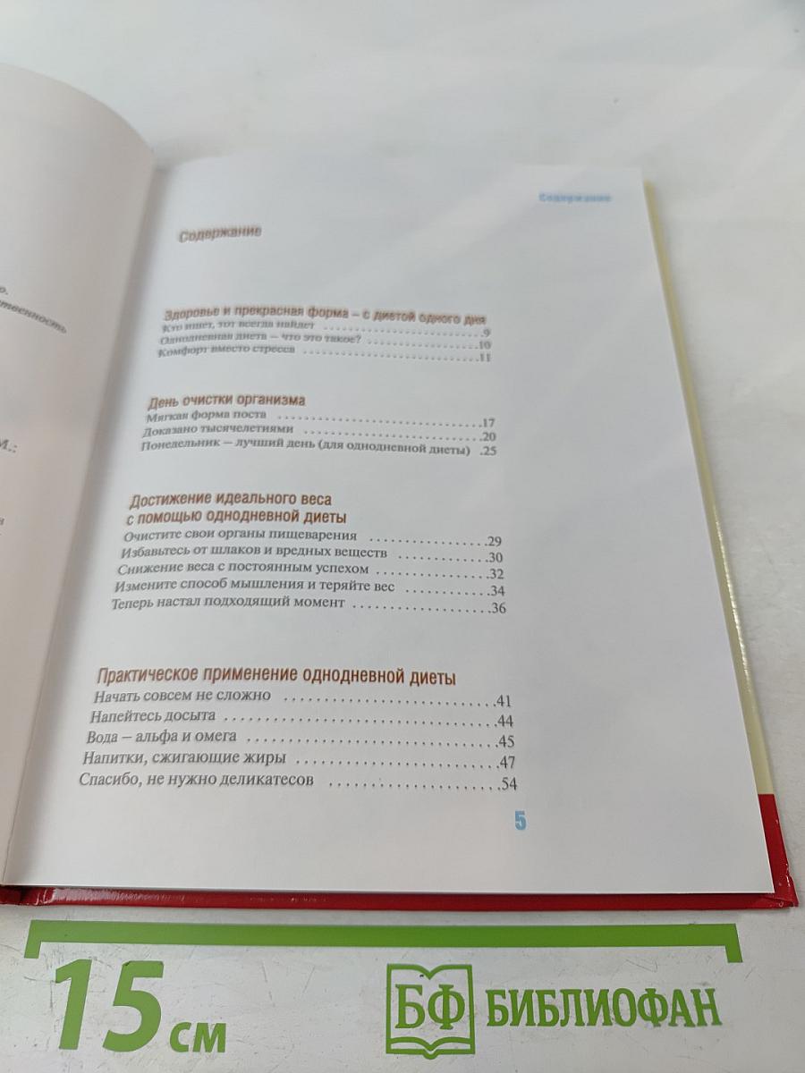 Диета на один день