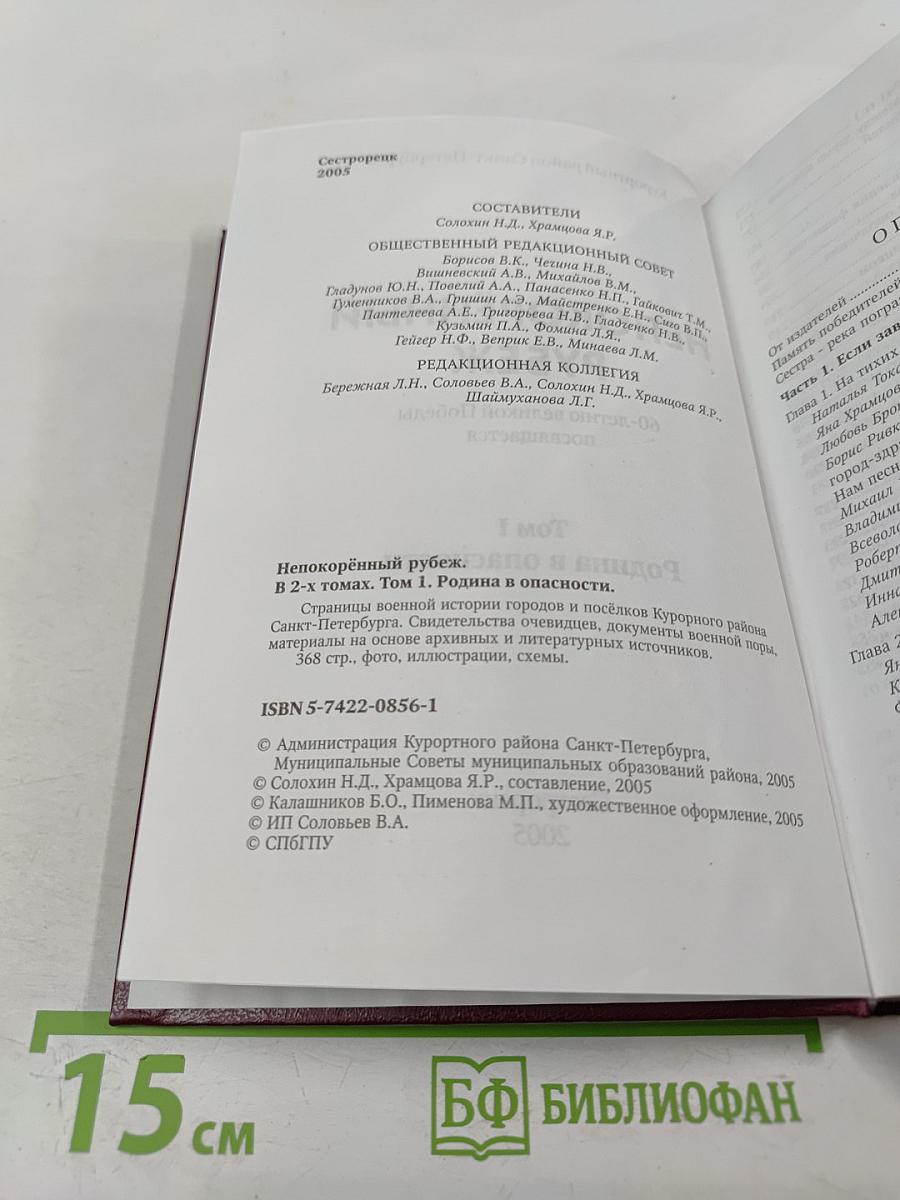 Непокорённый рубеж. Том I. Родина в опасности