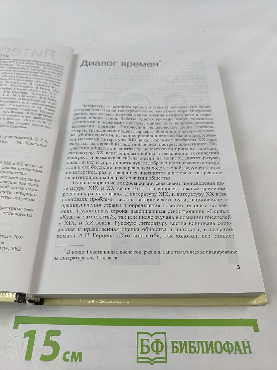 Литература 11 класс, Часть 1