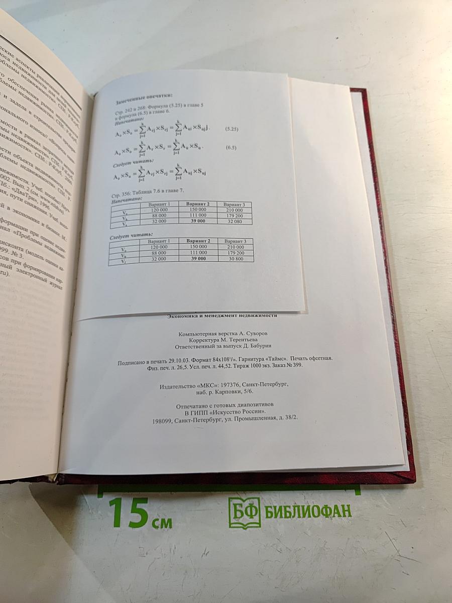 Экономика и менеджмент недвижимости