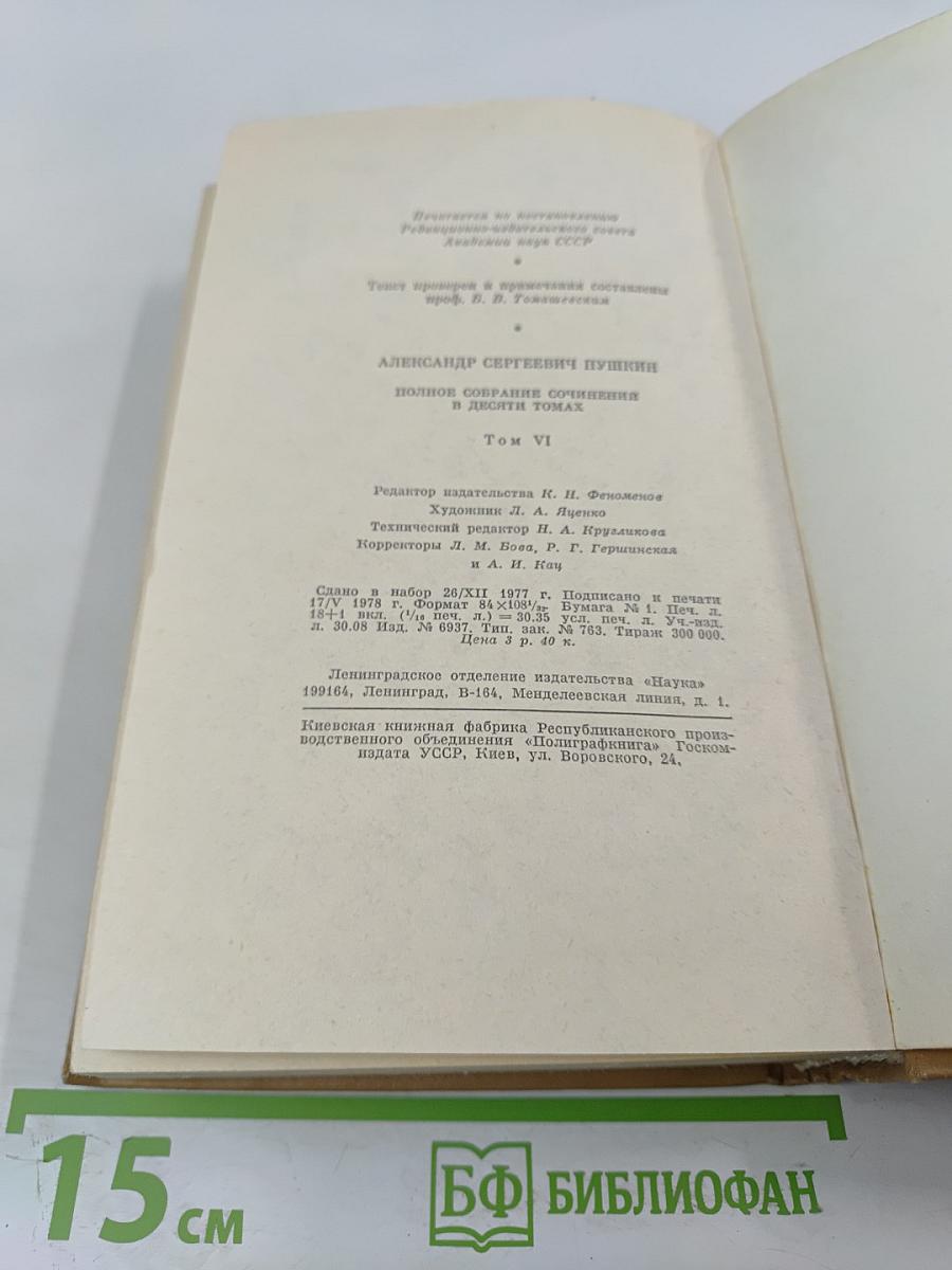 Полное собрание сочинений в десяти томах. Том VI. Художественная проза