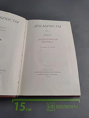 Декабристы. Том 2. Проза. Литературная критика
