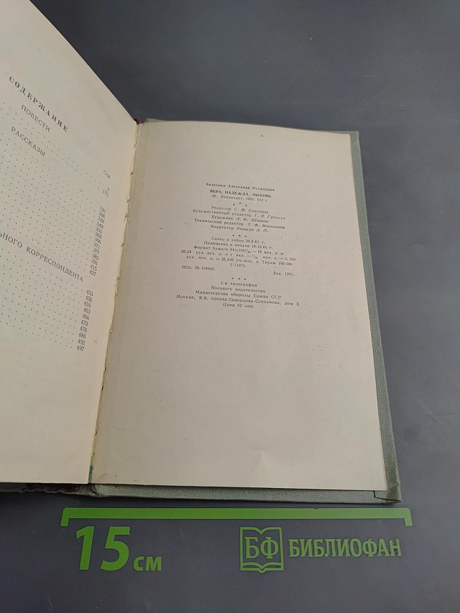 Вера надежда любовь