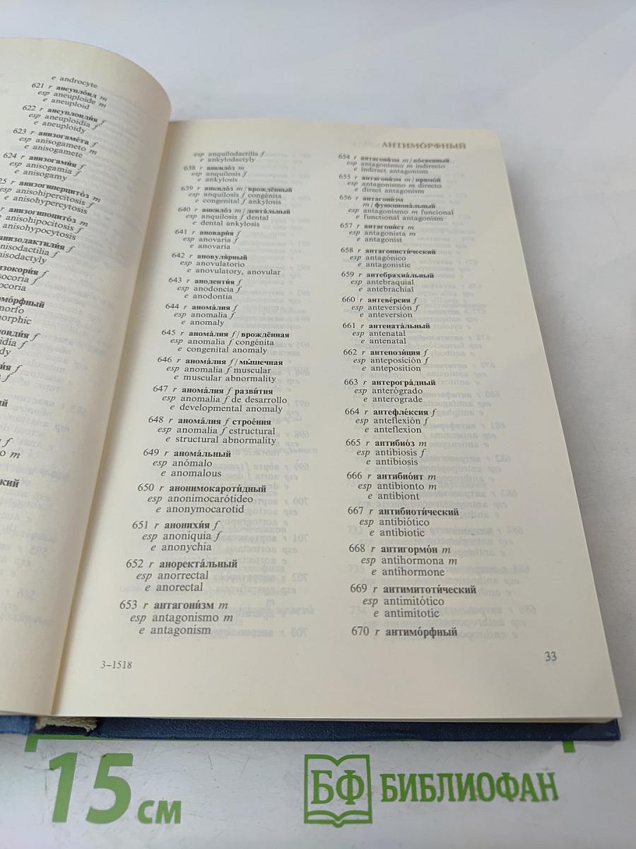 Русско-испанско-английский словарь по морфологии человека