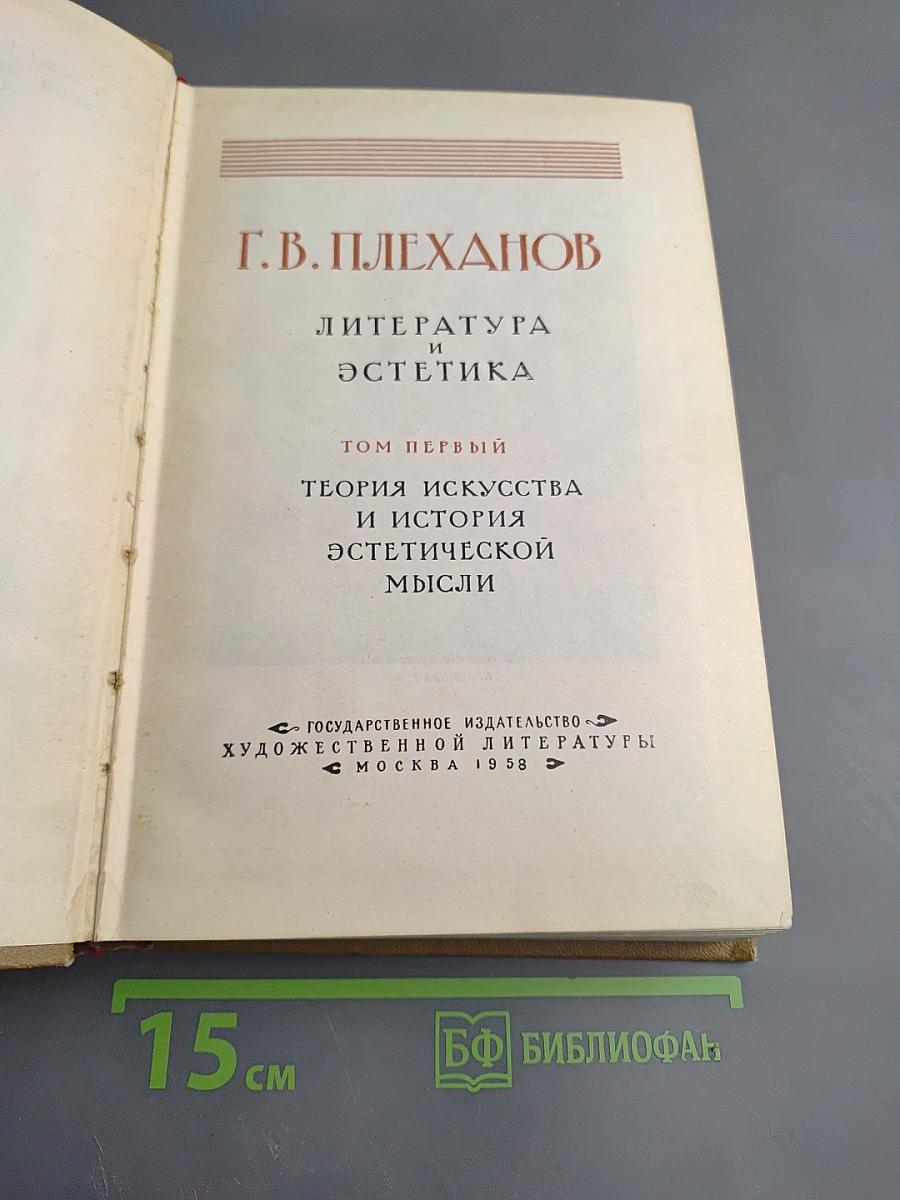 Литература и эстетика. Том первый. Теория искусства и история эстетической мысли