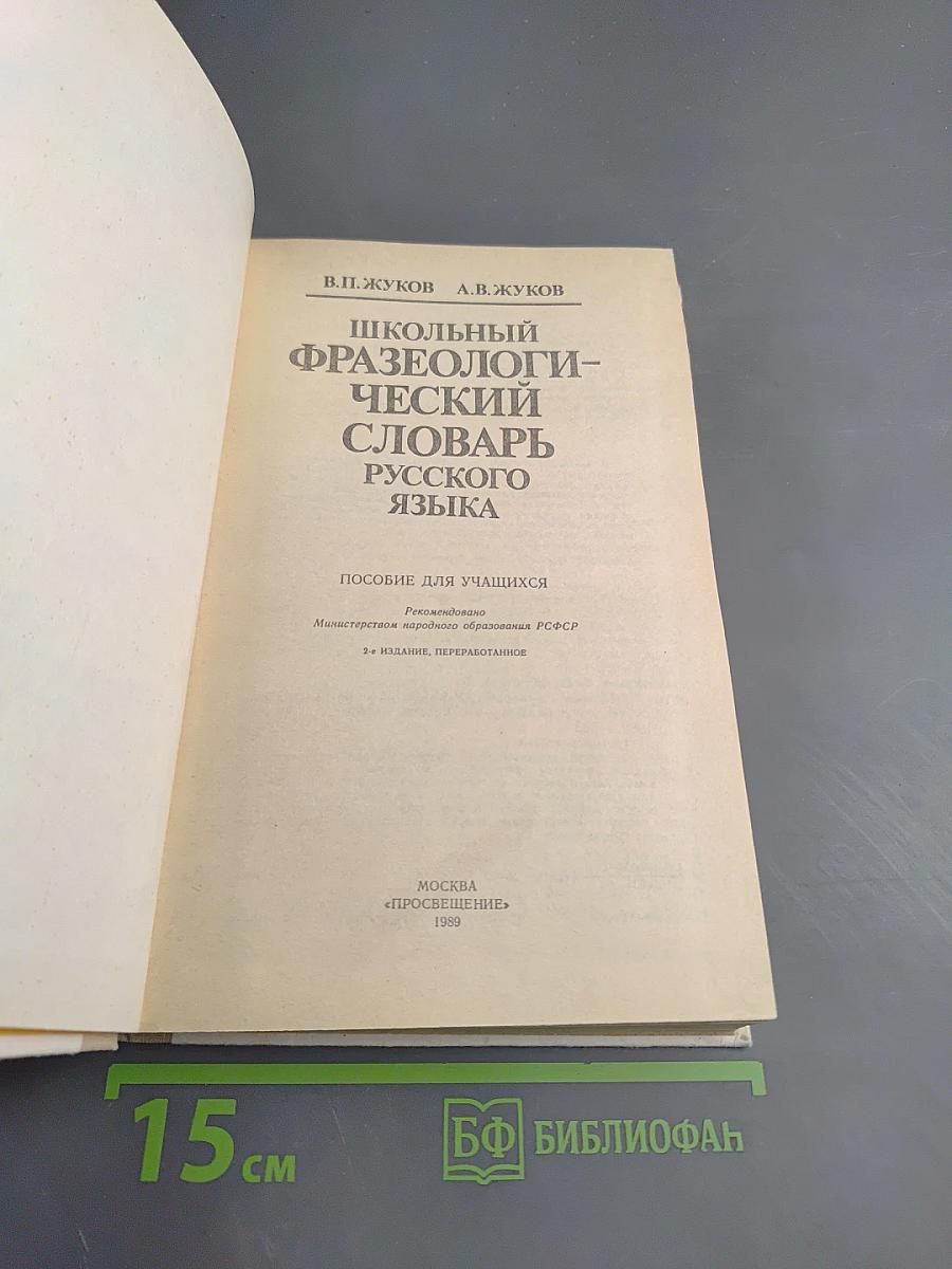 Школьный фразеологический словарь русского языка