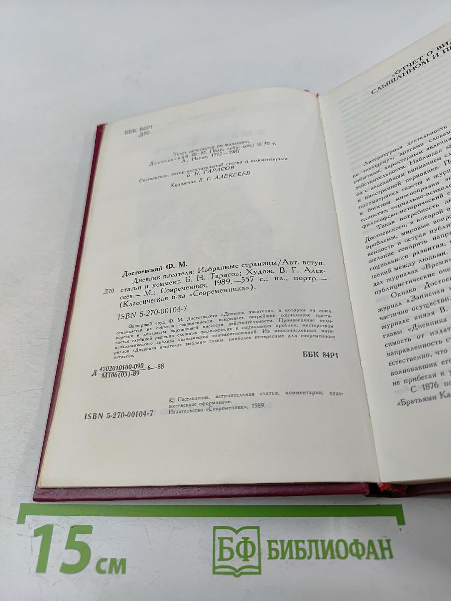 Дневник писателя. Избранные страницы
