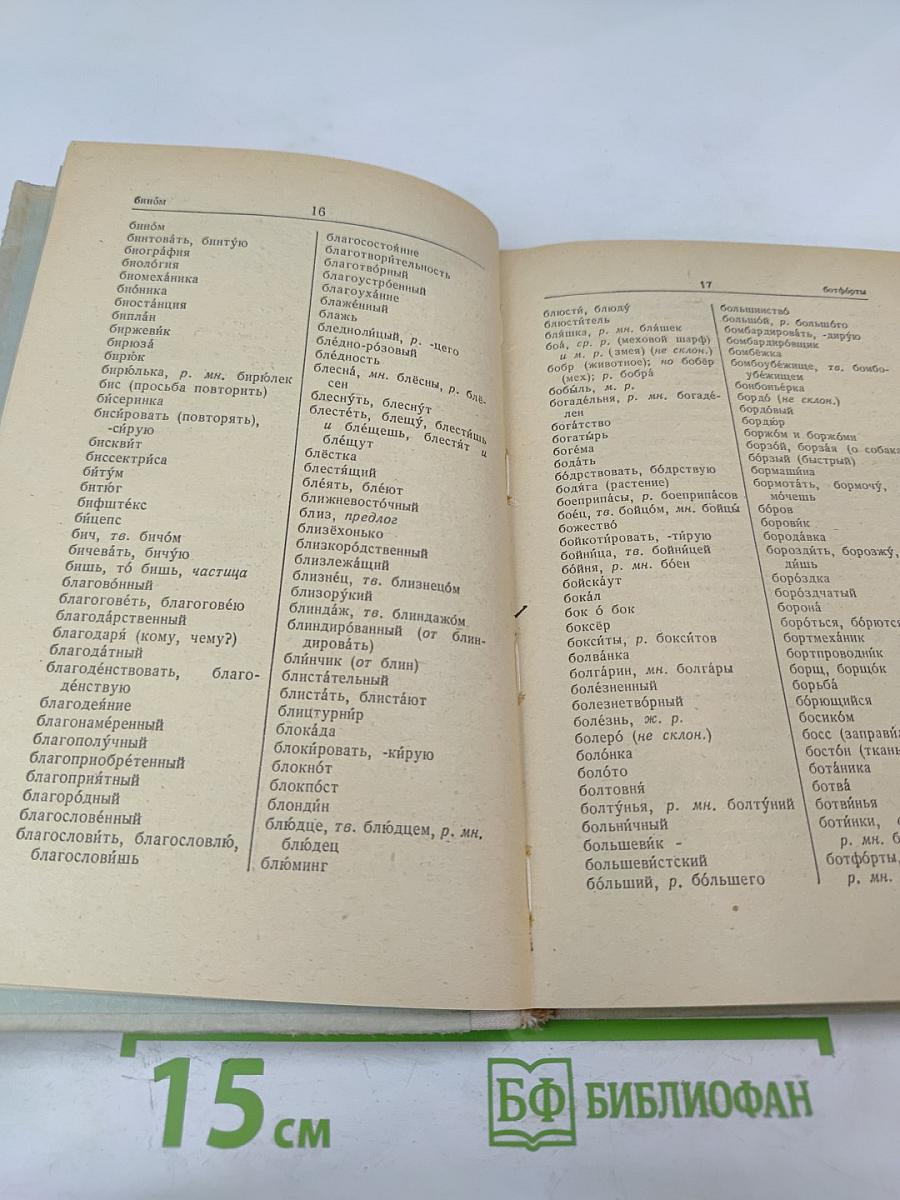 Орфографический словарь для учащихся средней школы