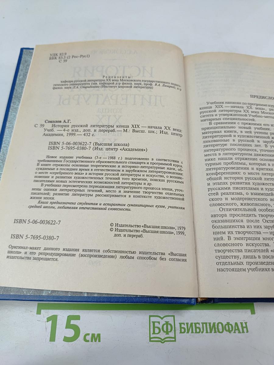 История русской литературы конца XIX - начала XX века