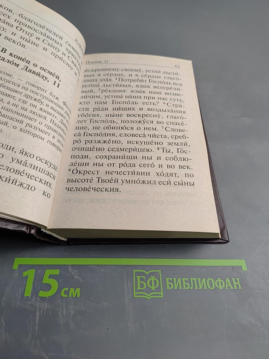 Псалтирь с толкованием, с поминовением живых и усопших, с указанием чтений на всякую потребу, с келейным правилом прп. Серафима Саровского и чином чтения 12 псалмов