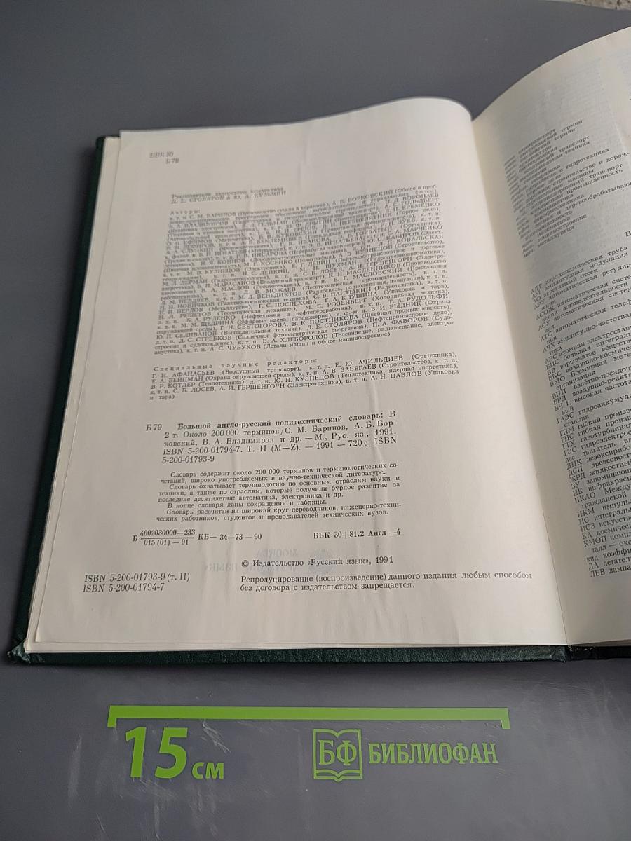Большой англо-русский политехнический словарь. Том II M-Z