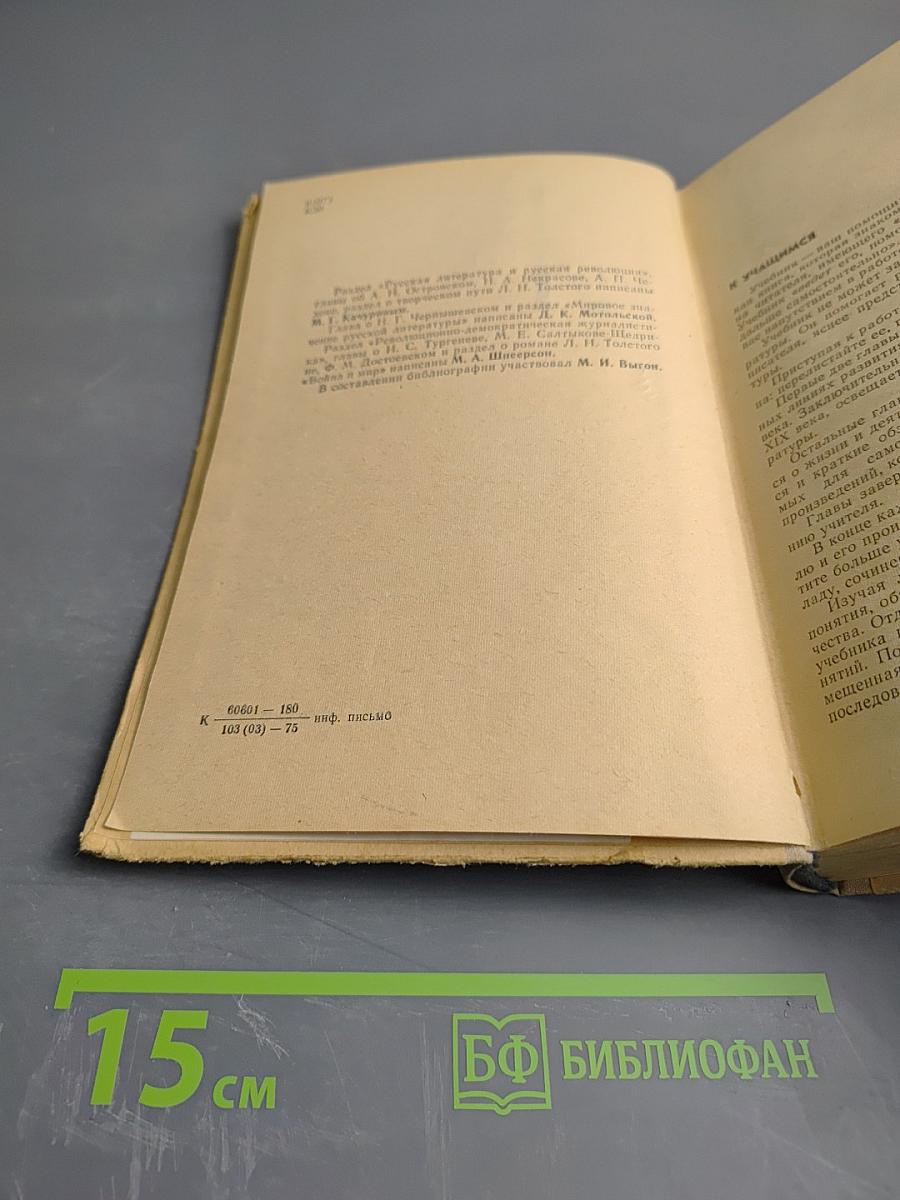 Русская литература. Учебник для 9 класса средней школы