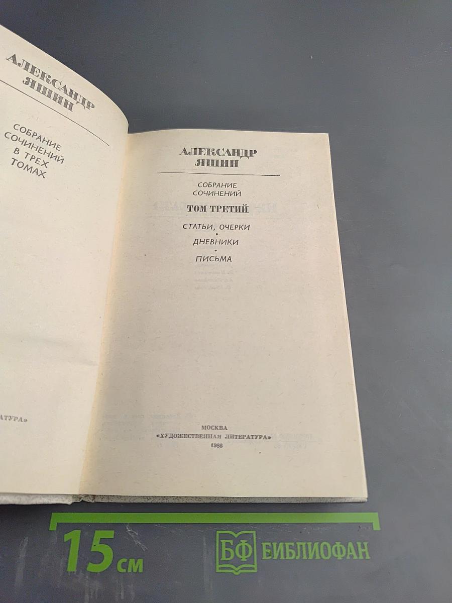 Собрание сочинений. Том третий: Статьи, очерки, дневники, письма
