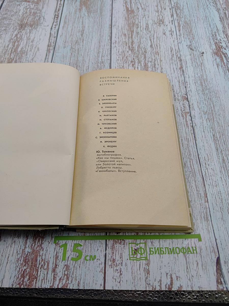 Тынянов. Воспоминания, размышления, встречи