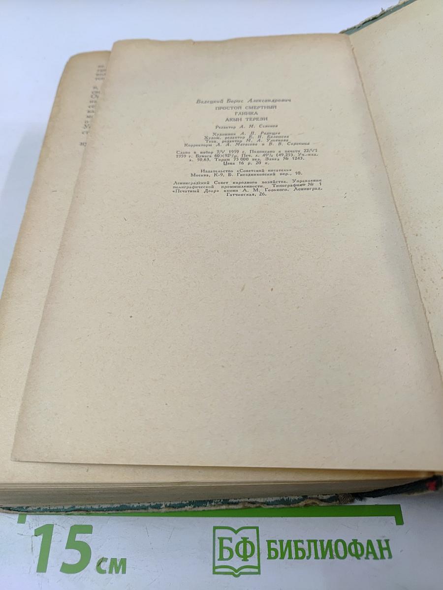 Простой смертный. Глинка. Акын Терези