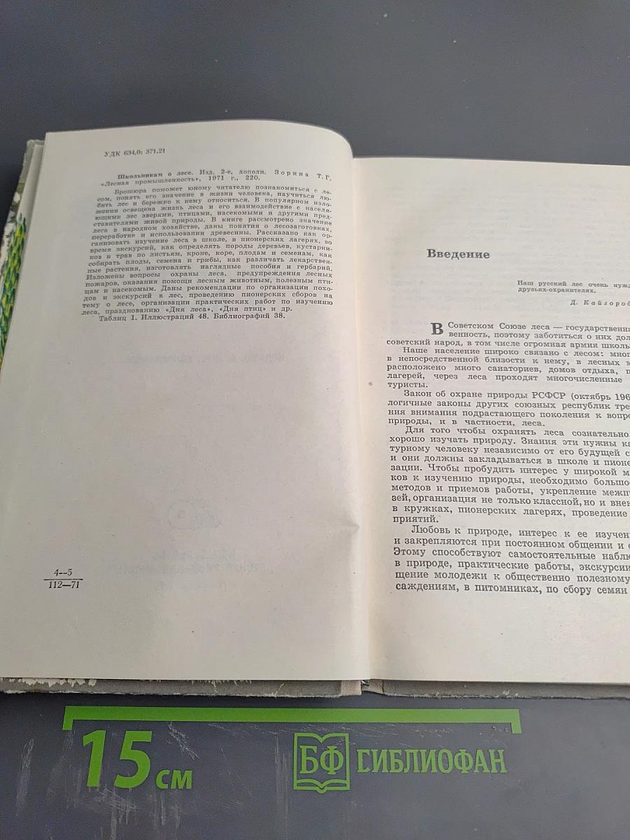 Школьникам о лесе