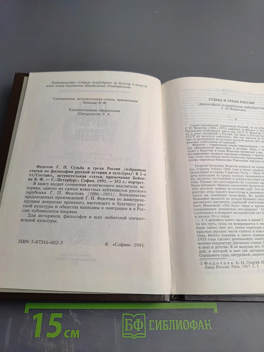 Судьба и грехи России. 1 том