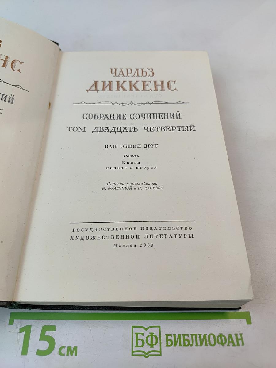 Чарльз Диккенс. Собрание сочинений. Том 24. Наш общий друг. Книги первая и вторая