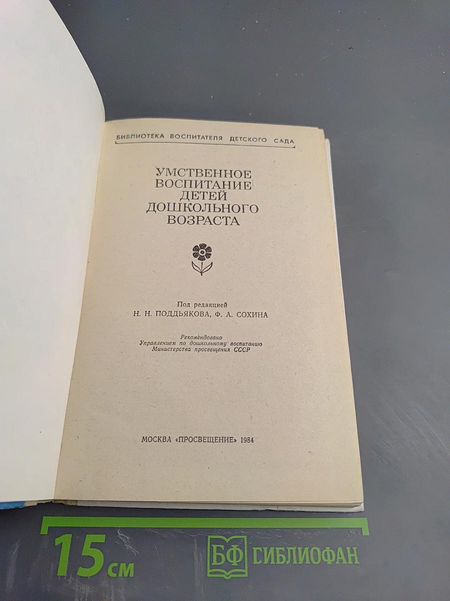 Умственное воспитание детей дошкольного возраста