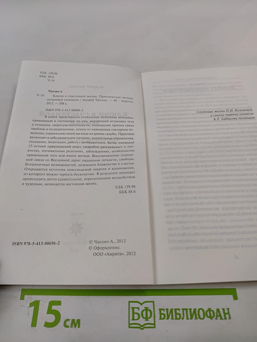 Ключи к счастливой жизни. Практические методы остановки сознания