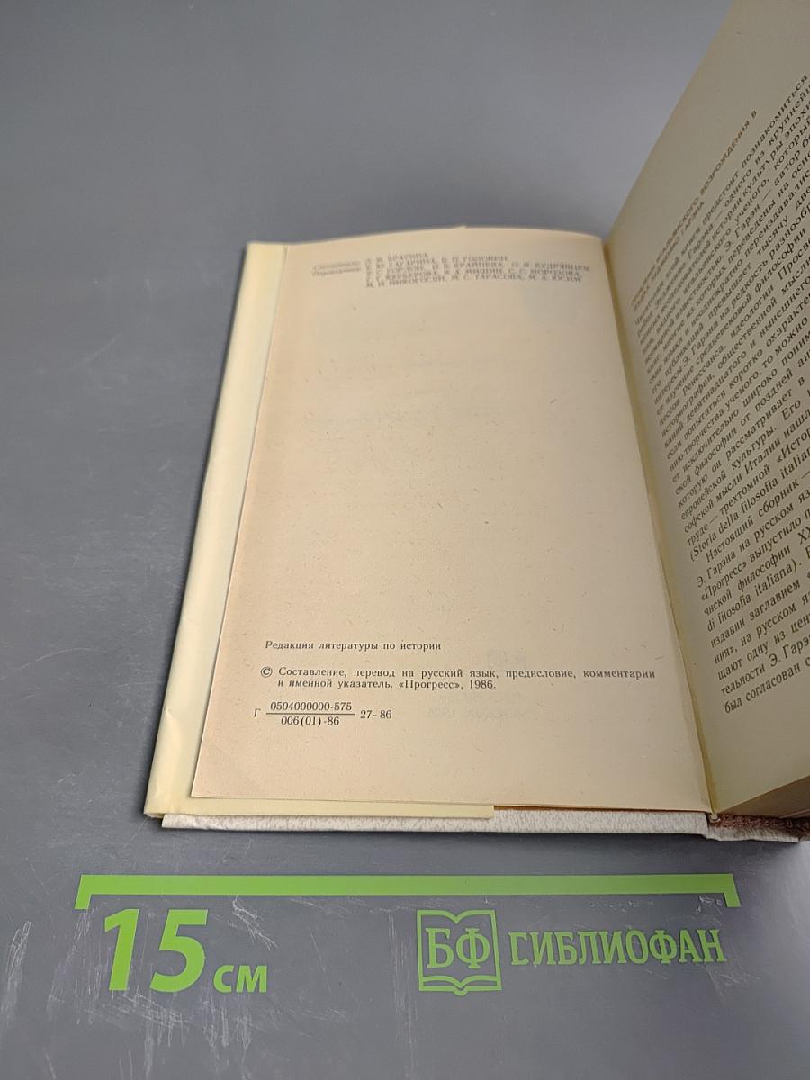 Проблемы итальянского Возрождения