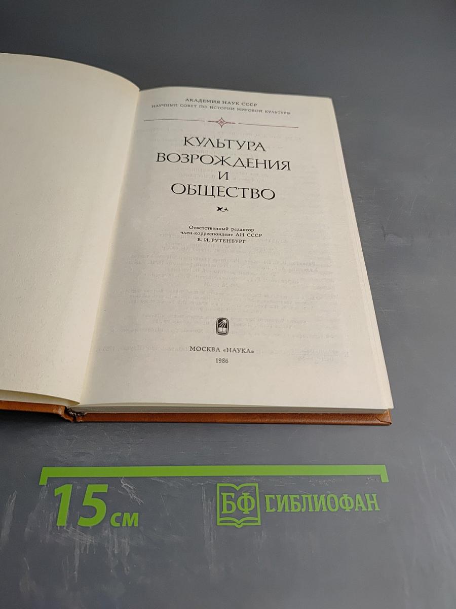 Культура Возрождения и общество