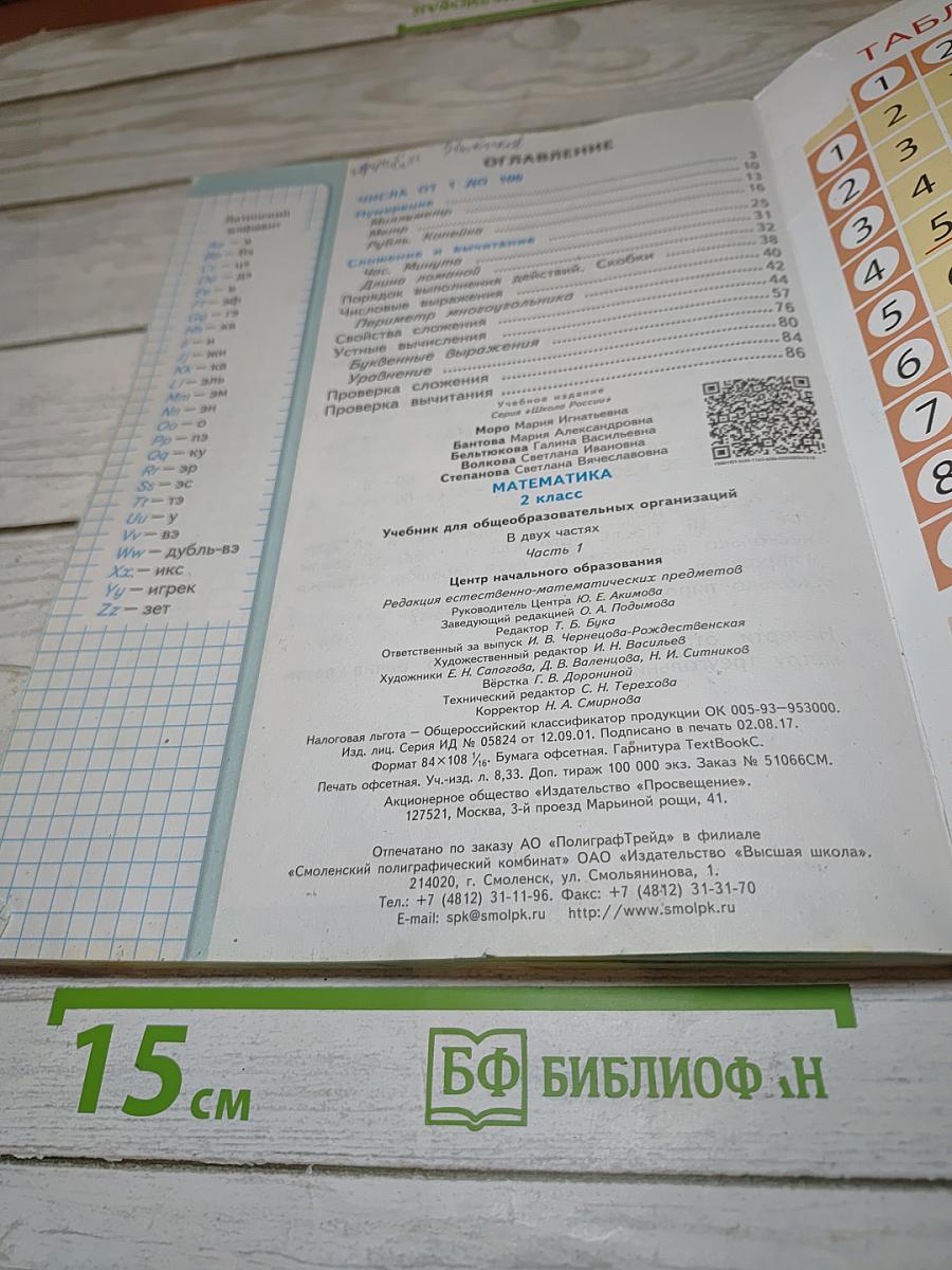 Математика. 2 класс. Часть 1