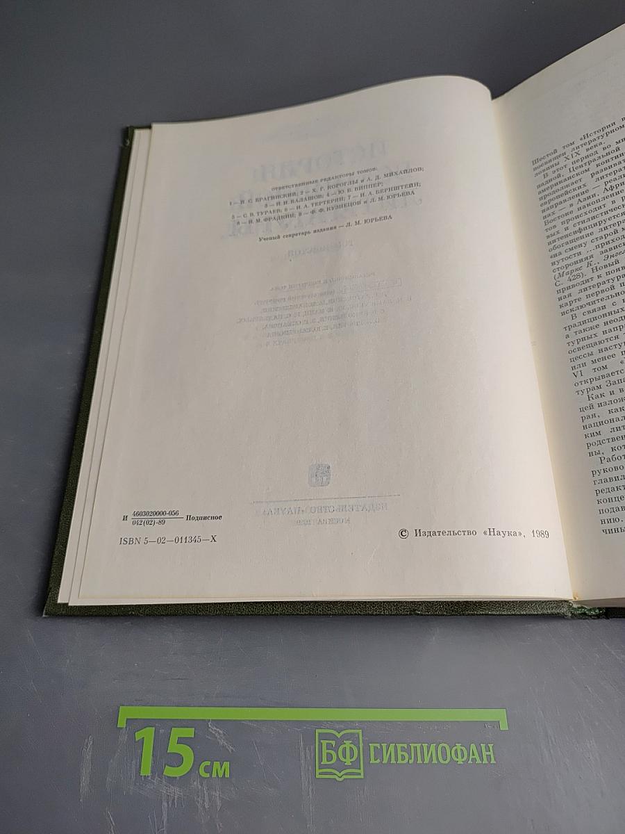 История Всемирной Литературы. Том Шестой