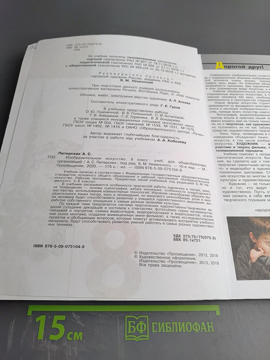 Изобразительное искусство, 8 класс