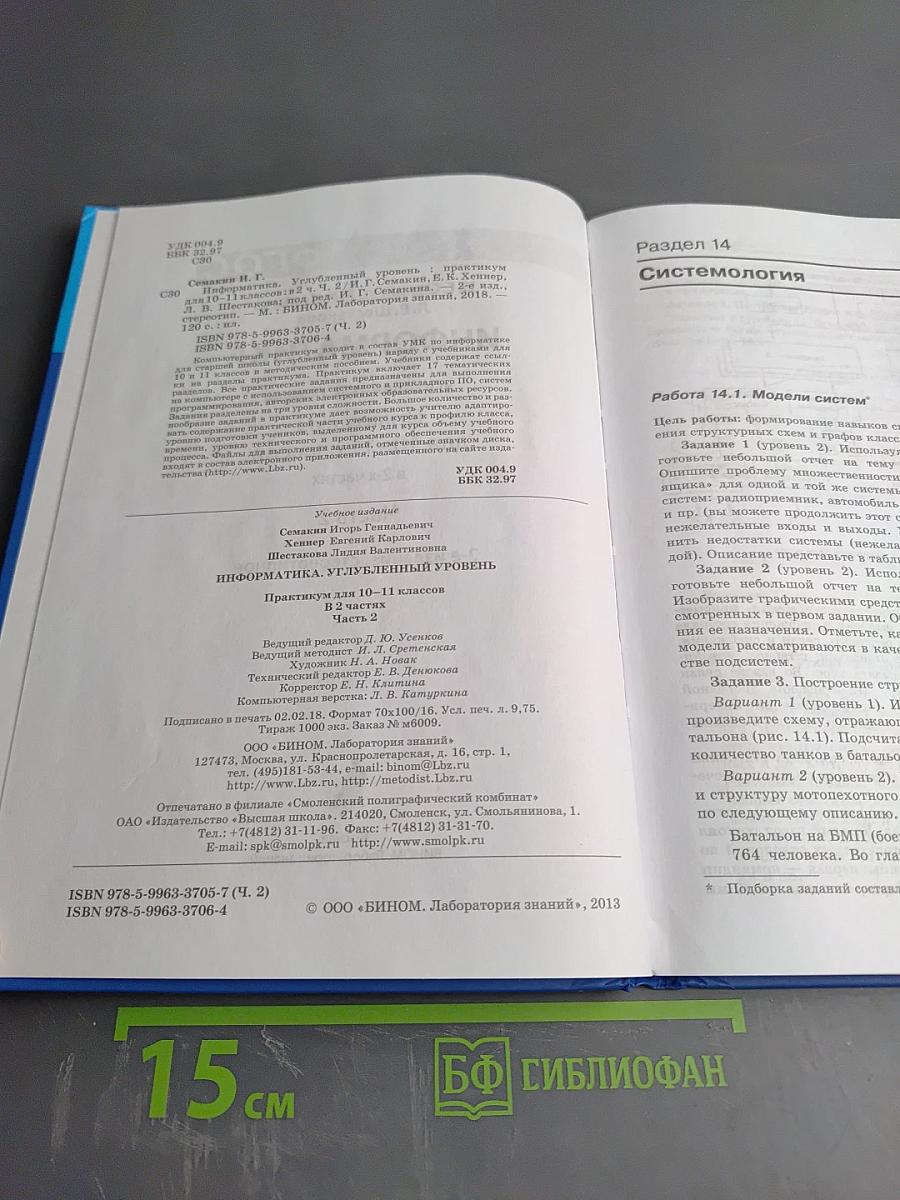Информатика. Практикум. Углубленный уровень. Для 10-11 классов. Часть 2