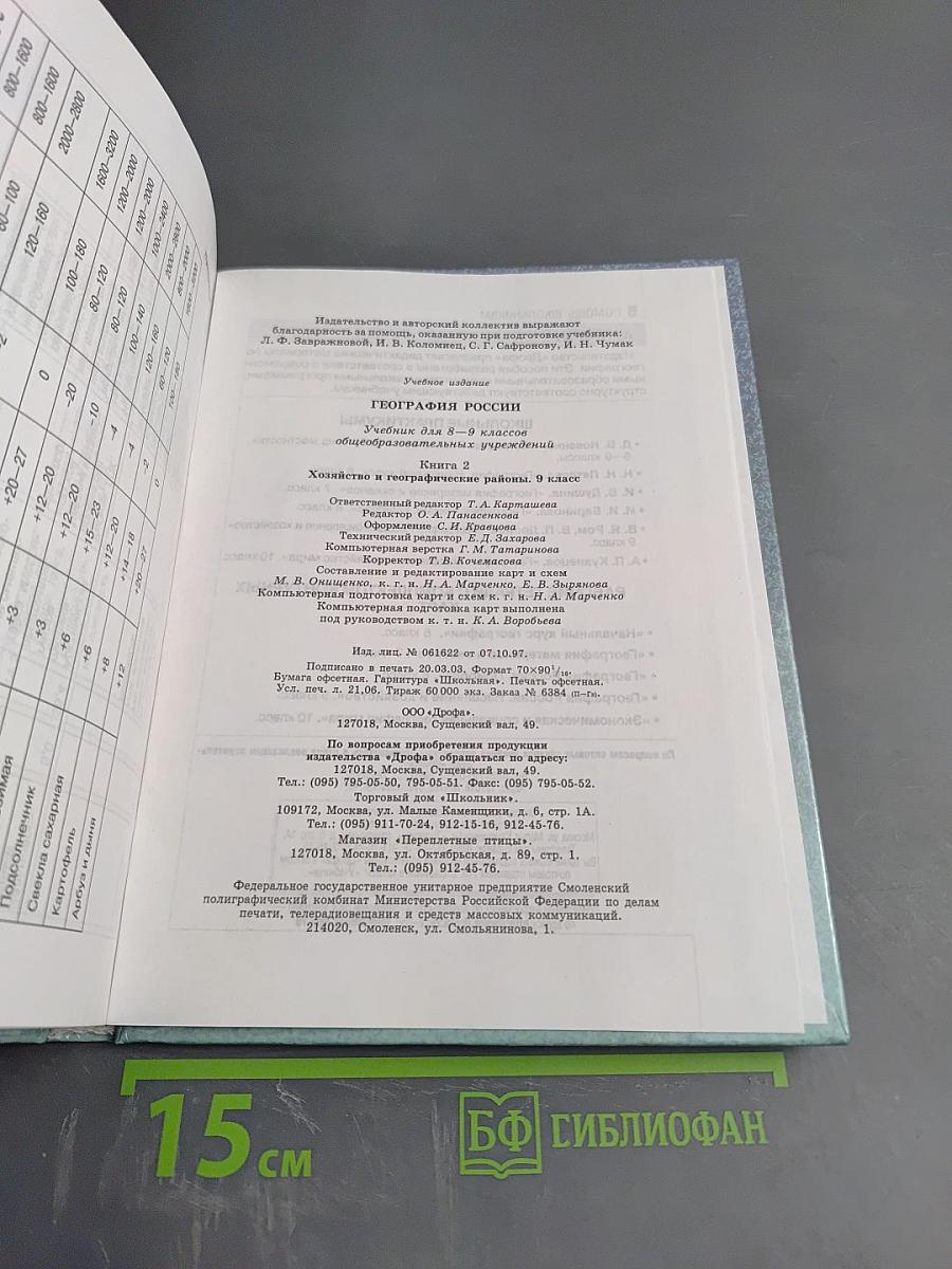 География России. Хозяйство и географические районы. Книга вторая. 8-9 класс