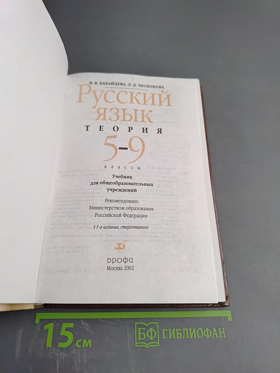 Русский язык. Теория. 5-9 классы