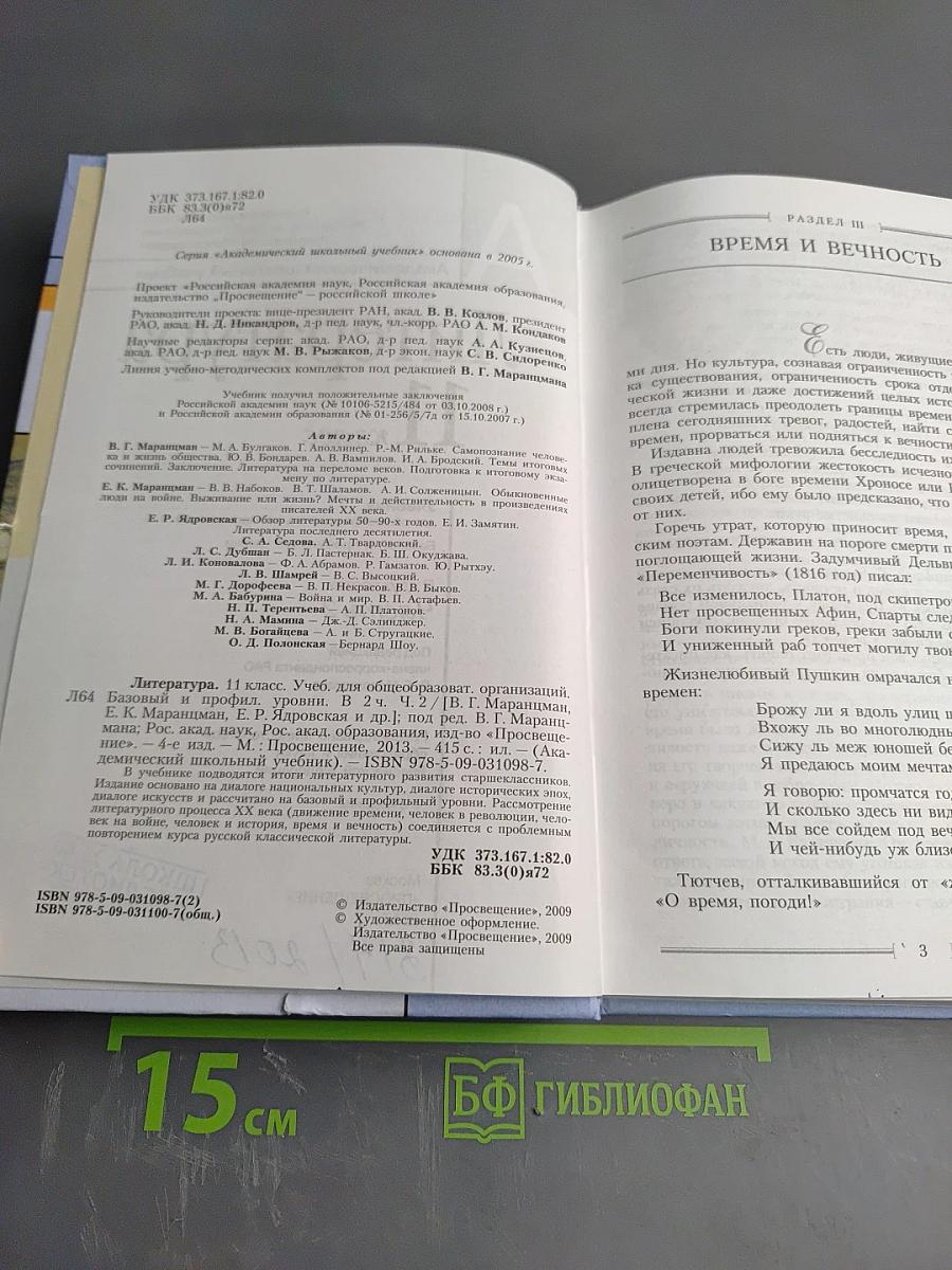 Литература 11 класс часть вторая