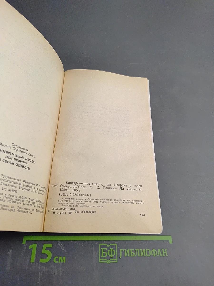 Своевременные мысли, или Пророки в своем отечестве